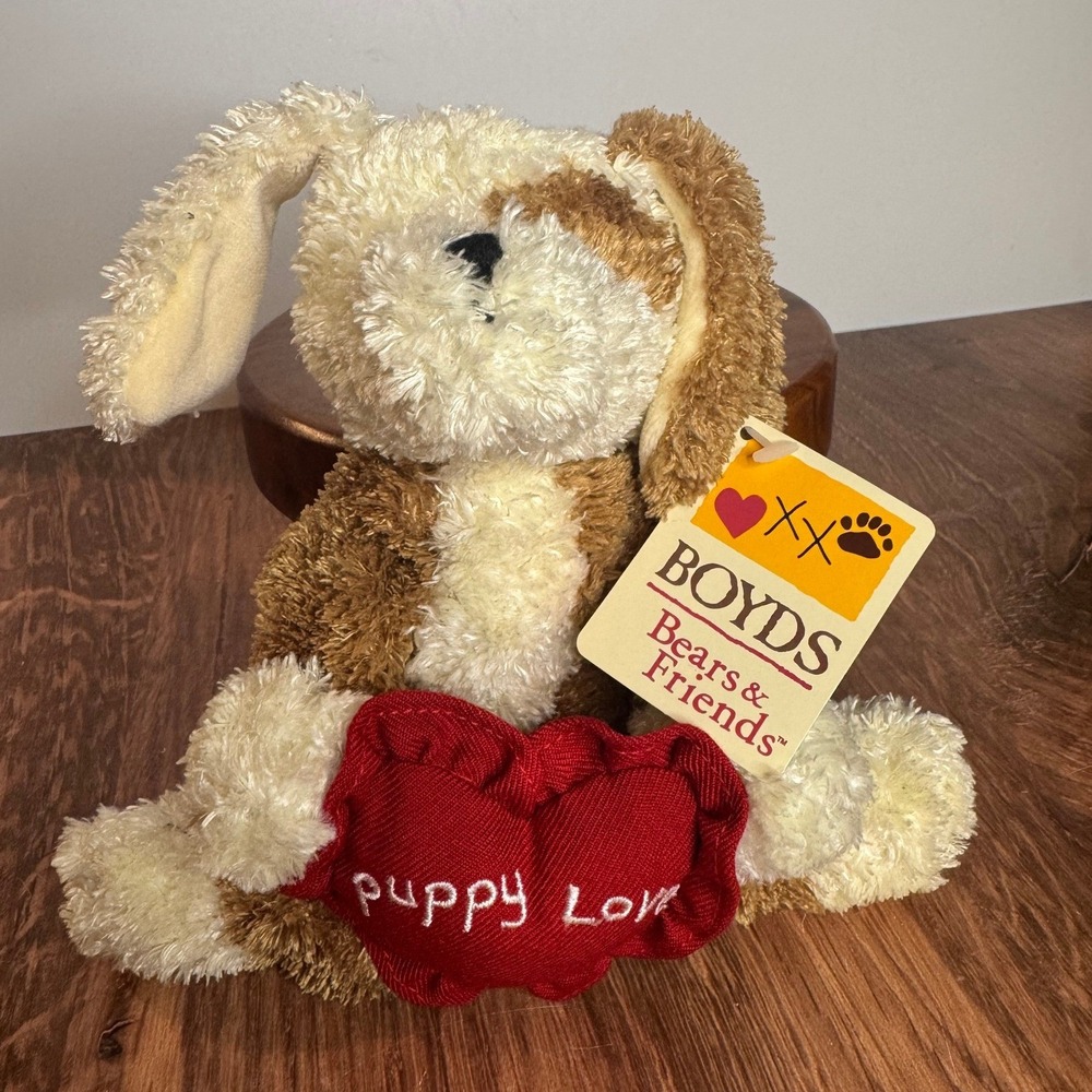Boyds Bears Puppy Love Dog Valentine's Plush With Original‎ Tags